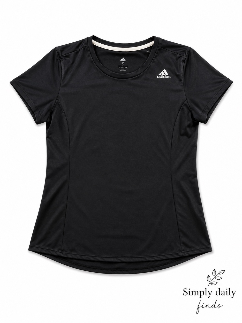 Adidas Climalite Black Running Workout Athletic Tee Womens Small